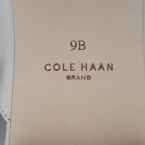 Cole Haan Women's Mules Low Heels Tan Reptile Size 9B Round Toe Leather New - Picture 8 of 8